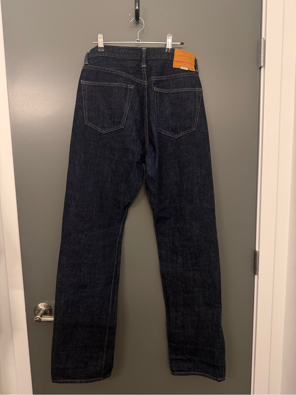 Dark Indigo Straight Jeans with Copper Rivets - Picture 8 of 12